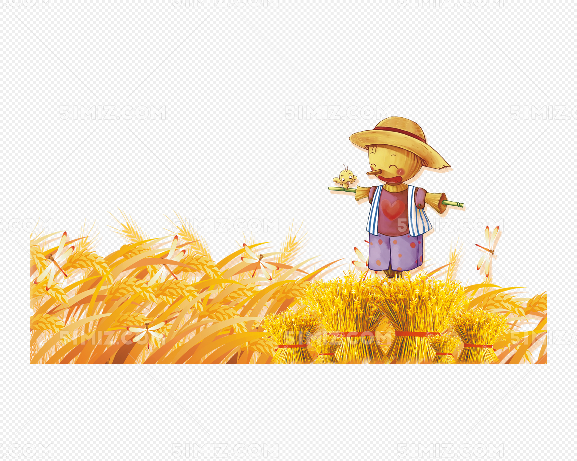 农产品插画-收获的季节麦|插画|商业插画|流川行者 - 原创作品 - 站酷 (ZCOOL)