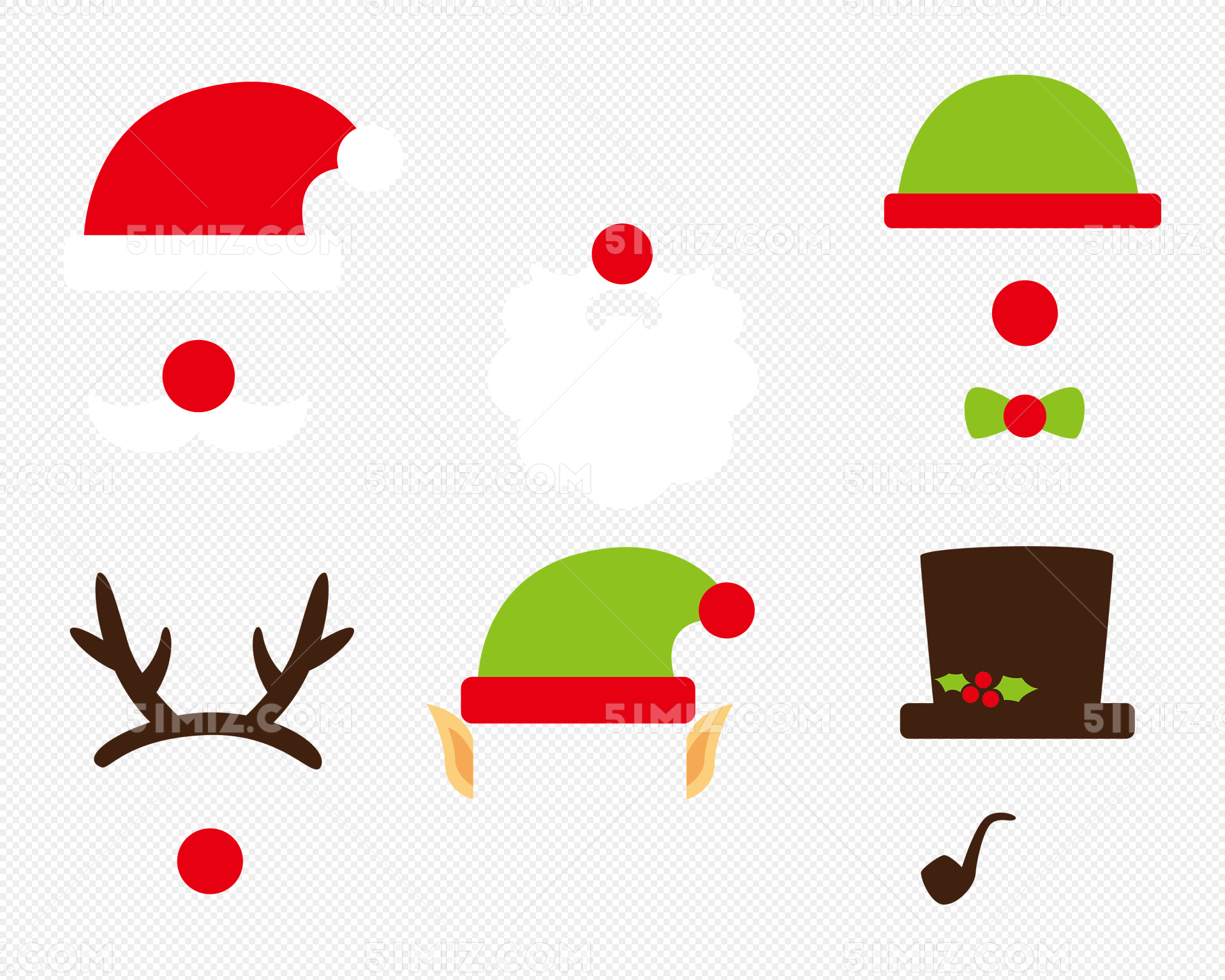 鹿角圣诞帽图片素材免费下载 - 觅知网