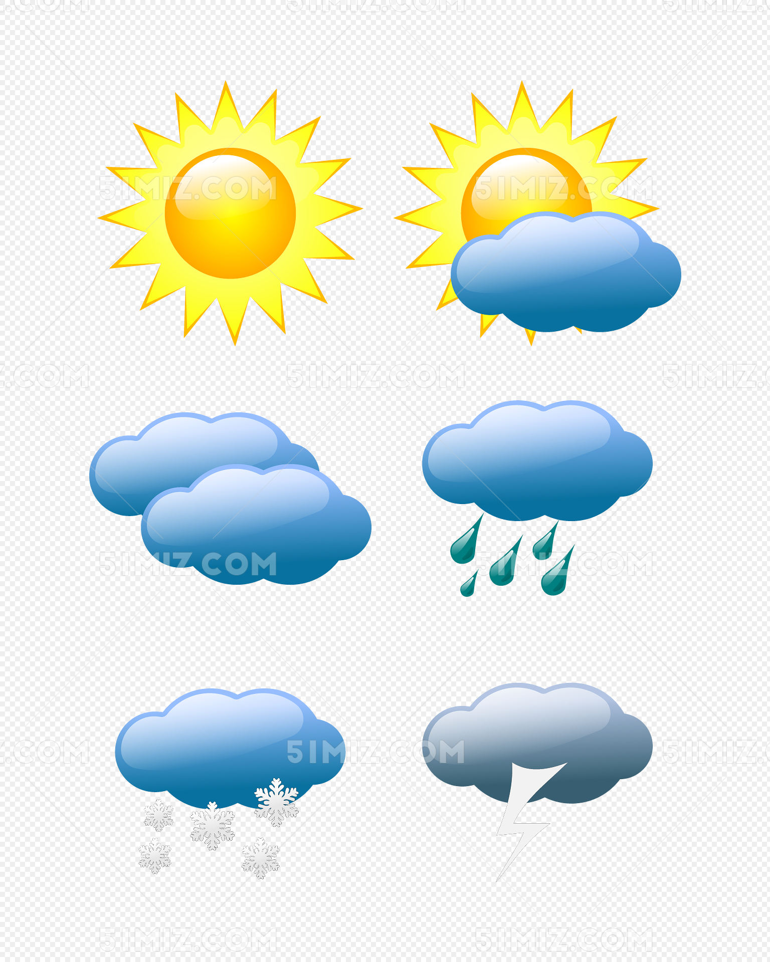 天气预报元素免费下载天气图标天气天气预报图片素材免费下载 - 觅知网