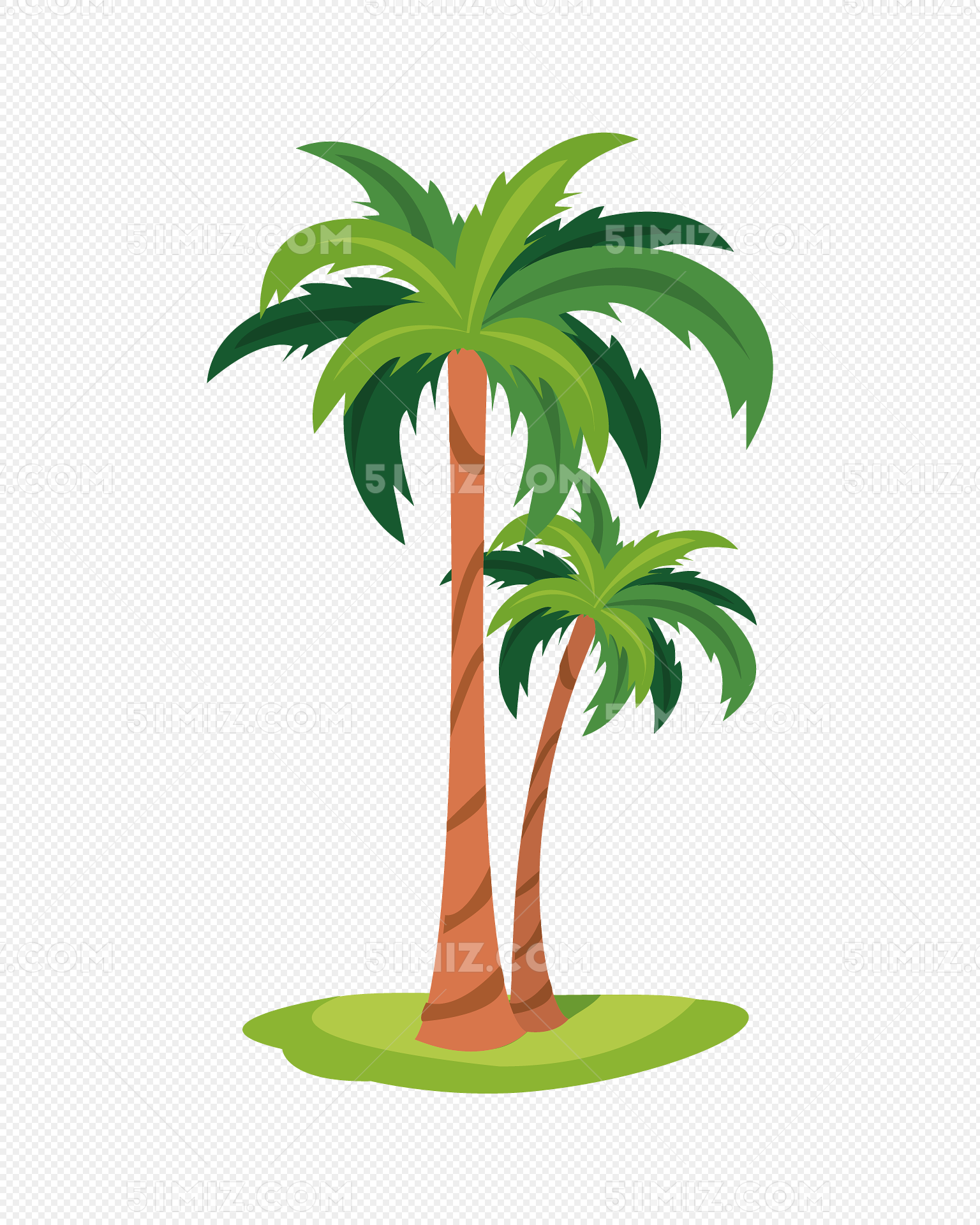 椰子树卡通椰子树图片素材-编号38956445-图行天下
