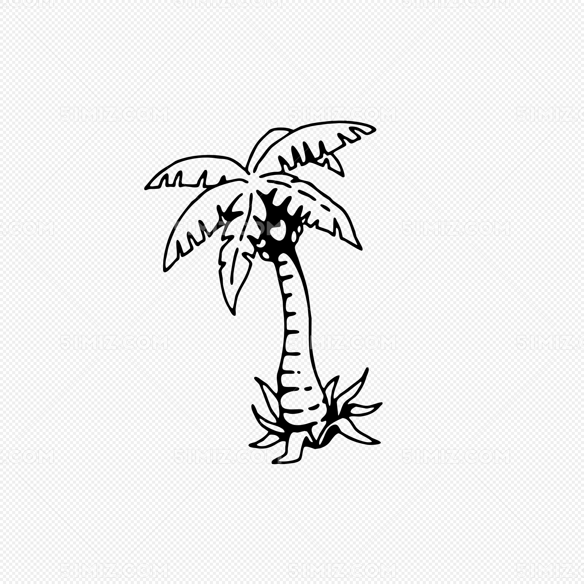椰子树纹身图案-图库-五毛网
