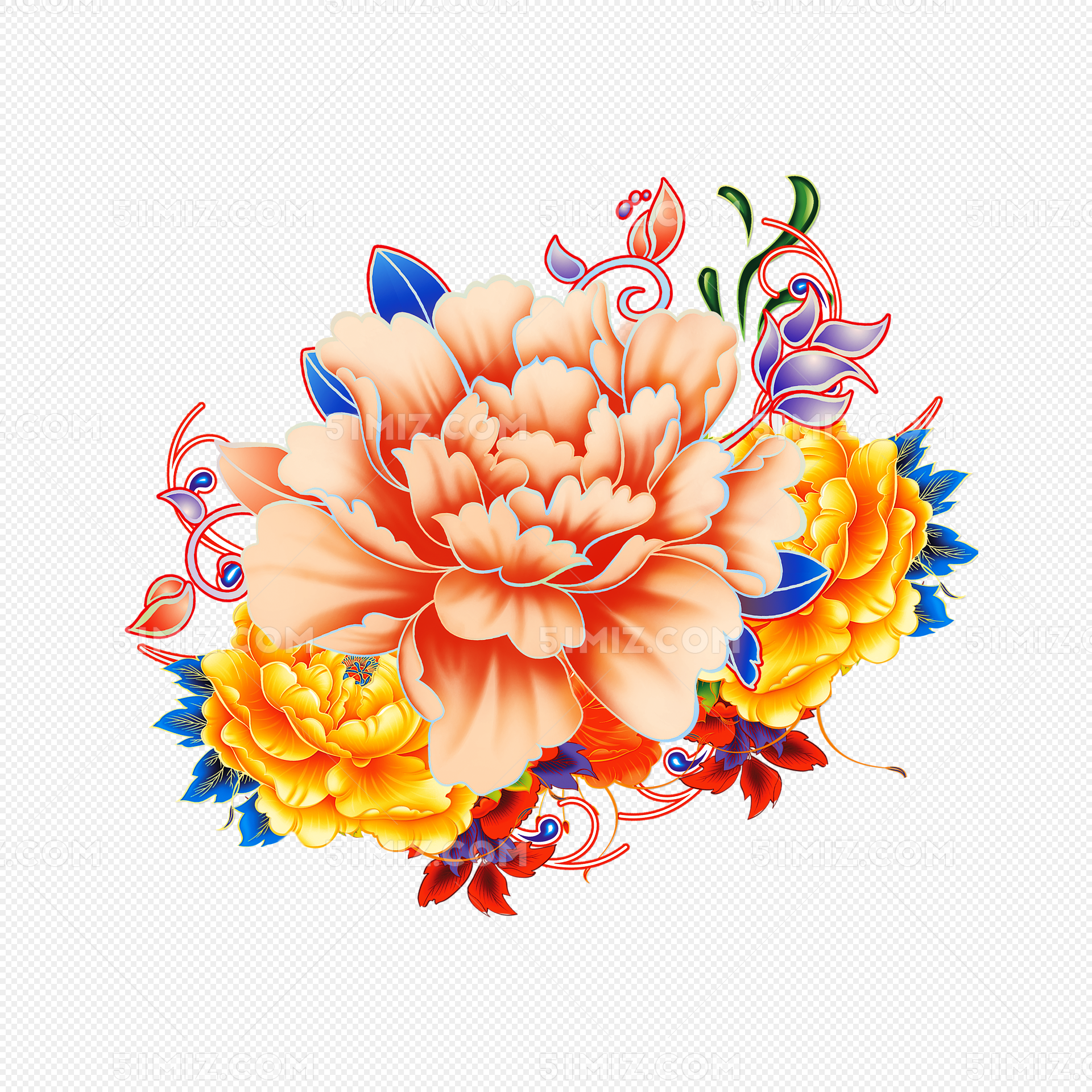 富贵牡丹花卉图片素材-编号26651657-图行天下