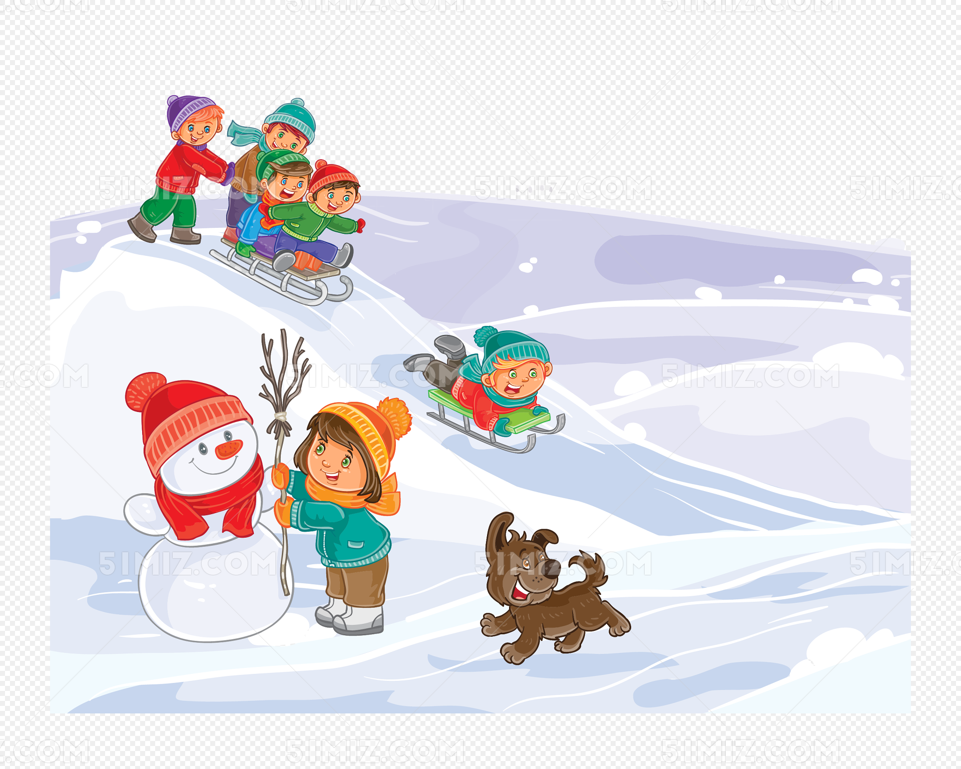 滑雪系列卡通人物-天津博漫插画设计有限公司案例展示-一品威客网