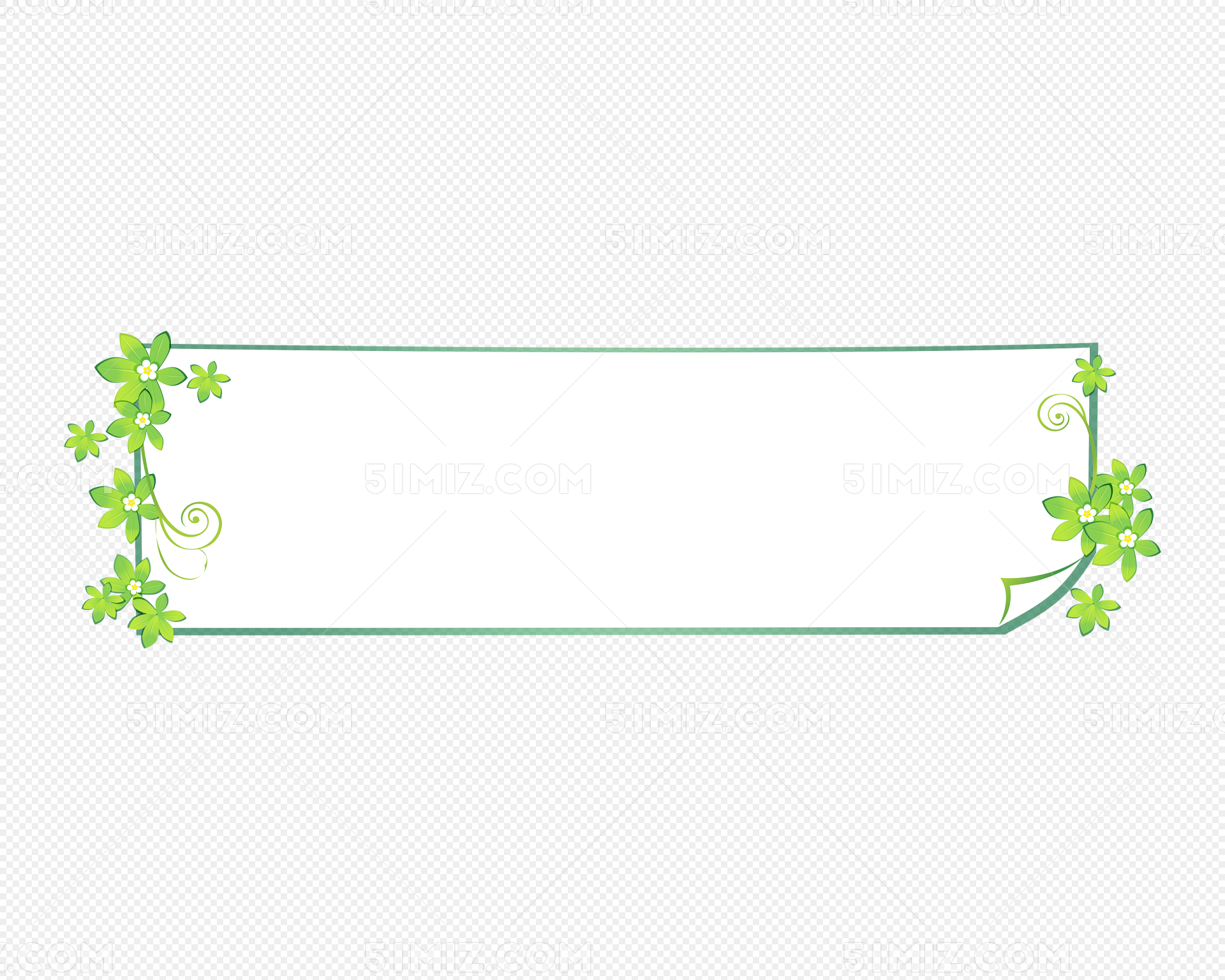 绿色花框图片素材免费下载 - 觅知网
