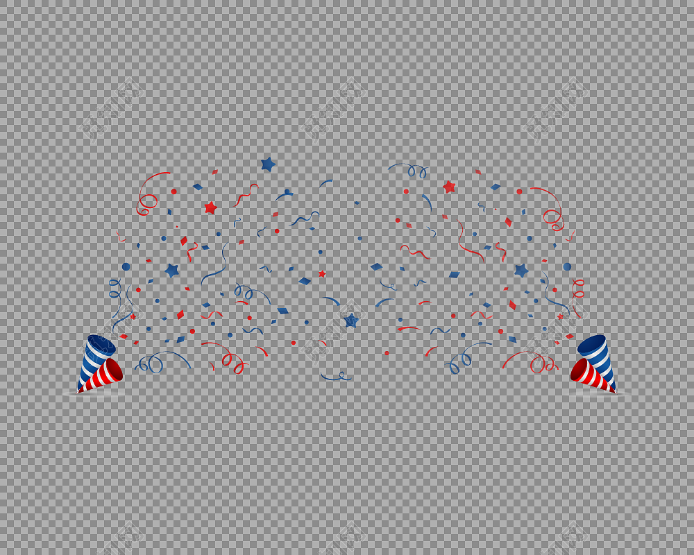 撒花礼炮碎花矢量图片素材免费下载 觅知网
