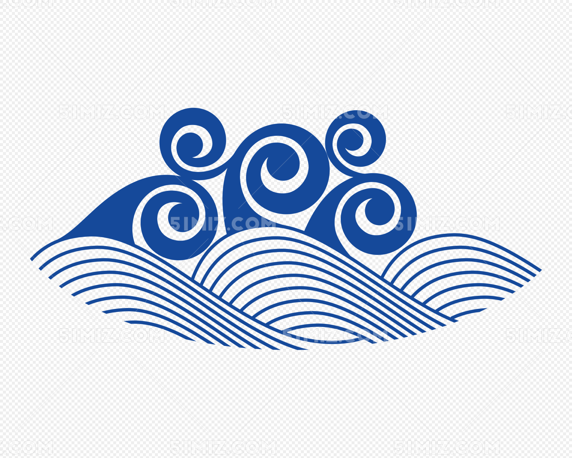 流动的水纹水花 蓝色波动的水浪 蓝色水纹水环 蓝色流动