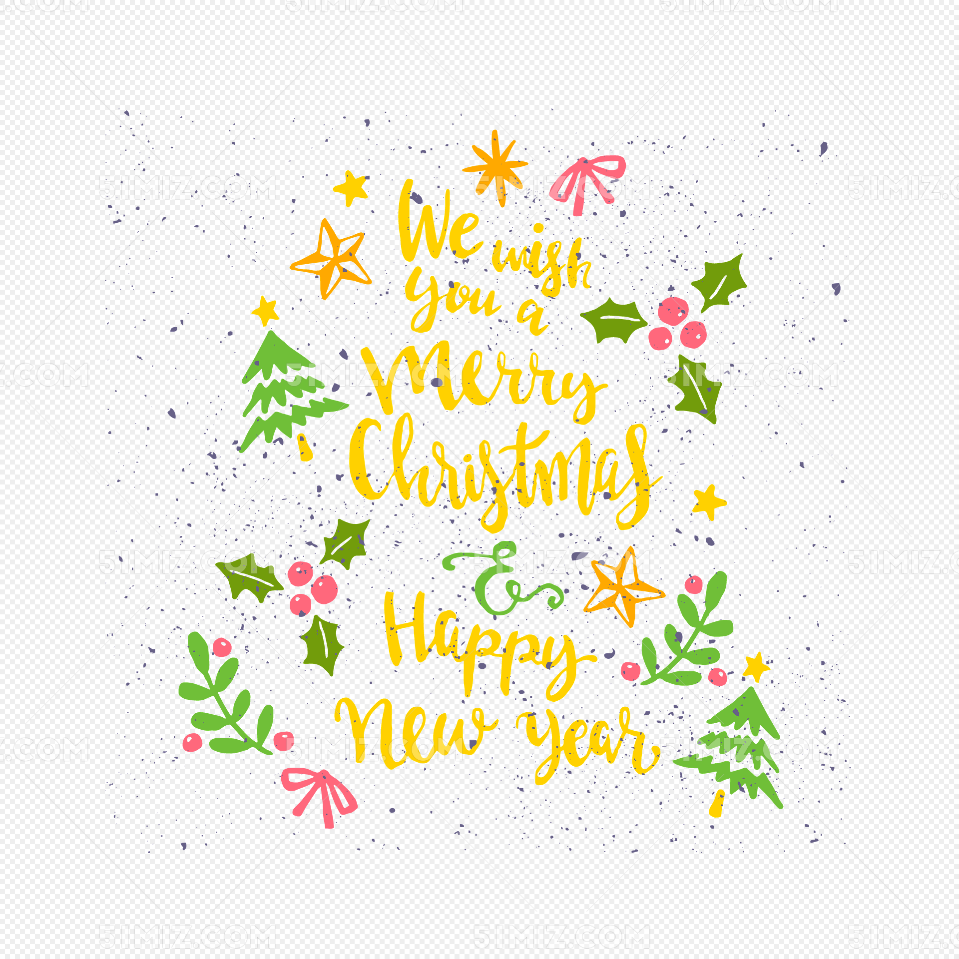 圣诞快乐装饰字体图片素材免费下载 - 觅知网