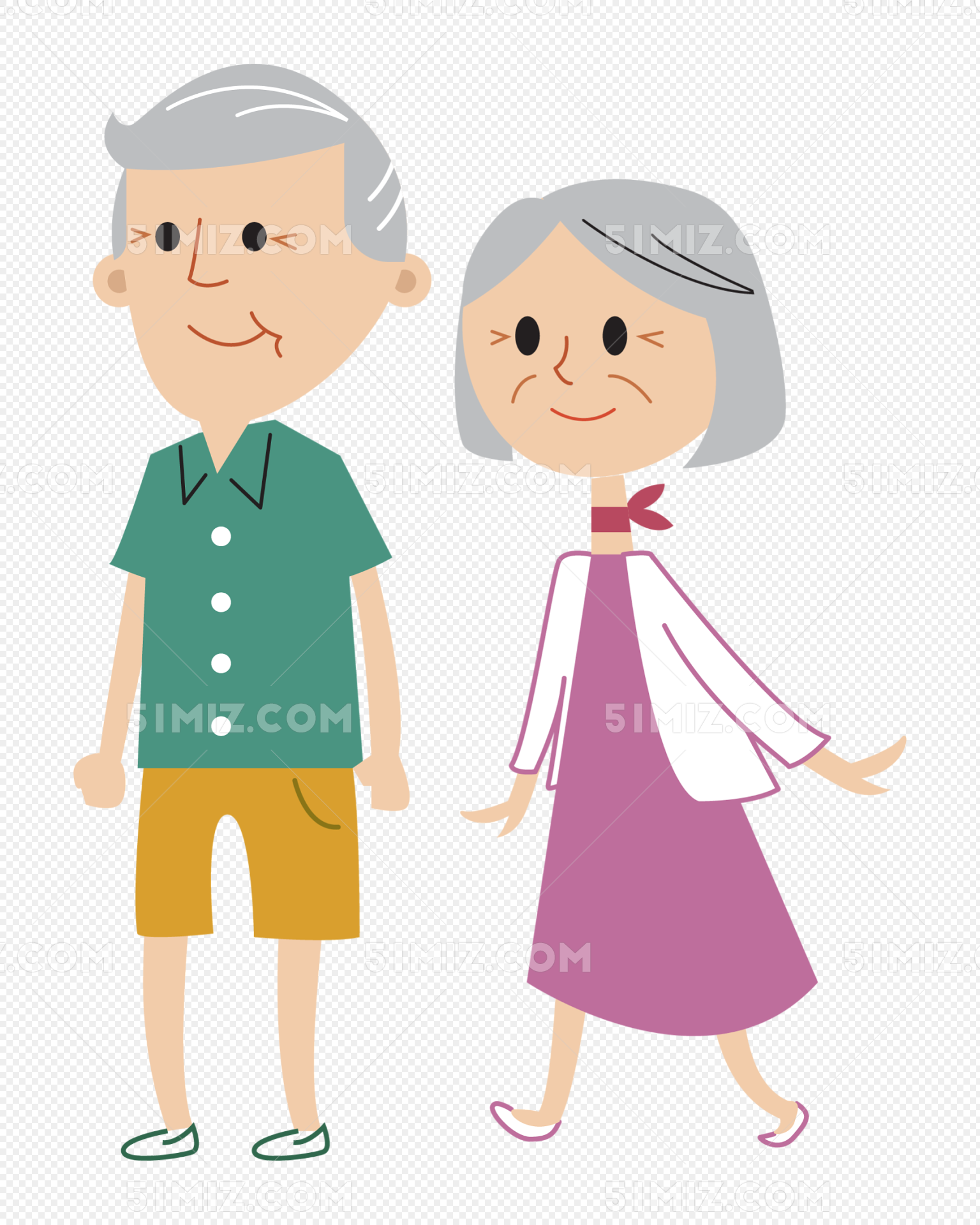 奶奶和爷爷红红的心。快乐的祖父母。世界老年公民日。积极的生活方式。情人节。插画图片素材_ID:412237965-Veer图库