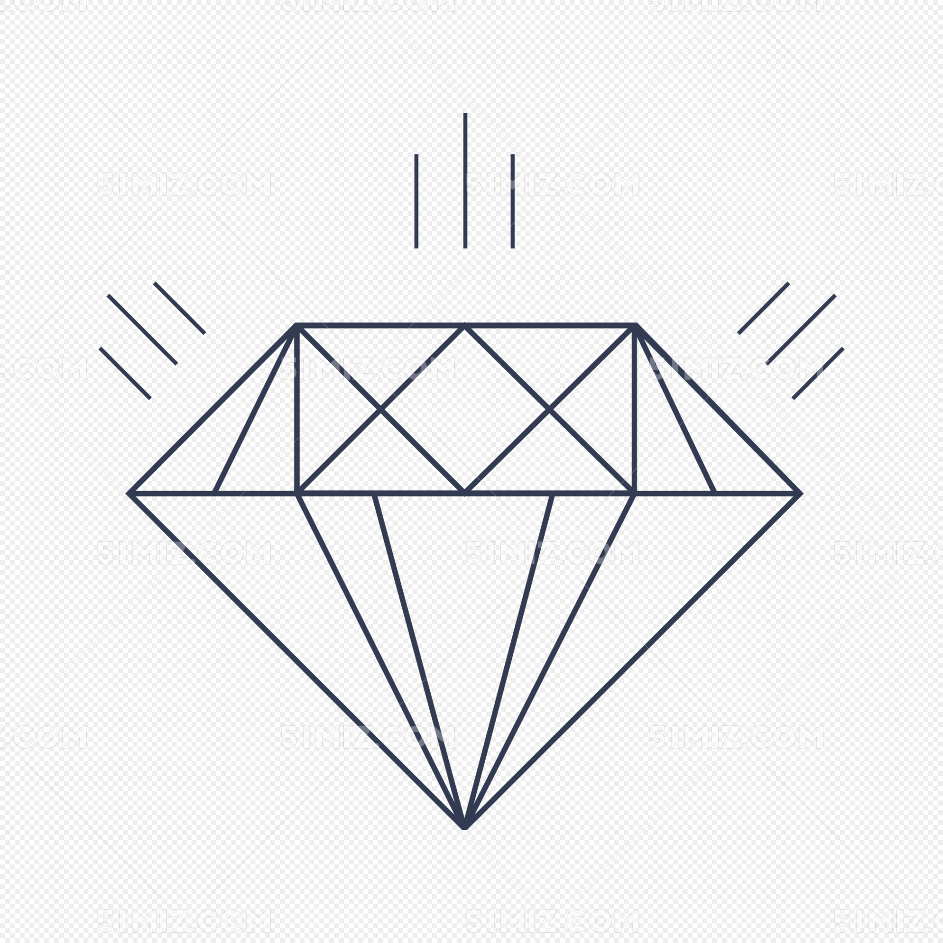 炫彩钻石金刚石单质晶体矢量素材免费下载 - 觅知网