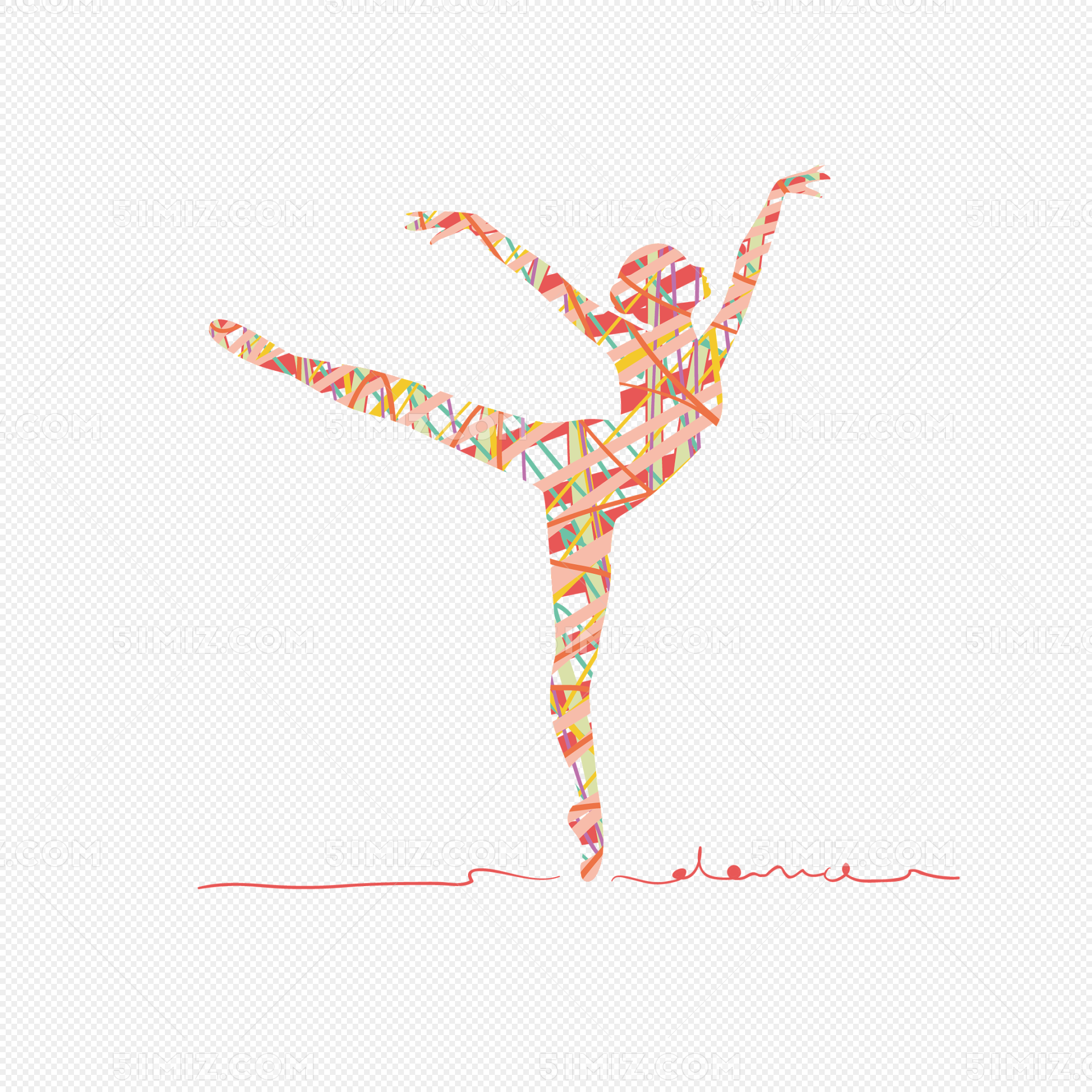 芭蕾舞演员插图绘画美女三七女生节37女生节图片下载 - 觅知网