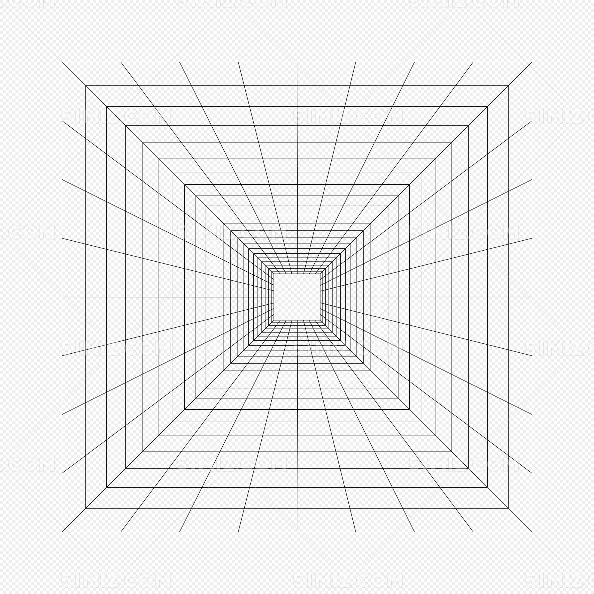 矢量黑色方形网格格子线图片素材免费下载 - 觅知网