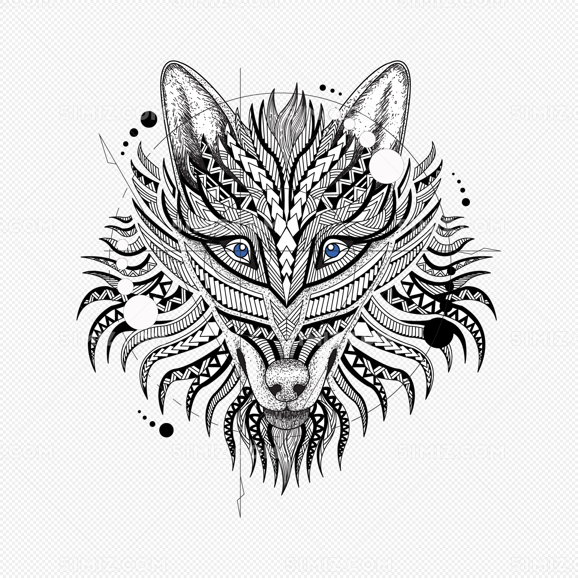 狼头设计图__野生动物_生物世界_设计图库_昵图网nipic.com