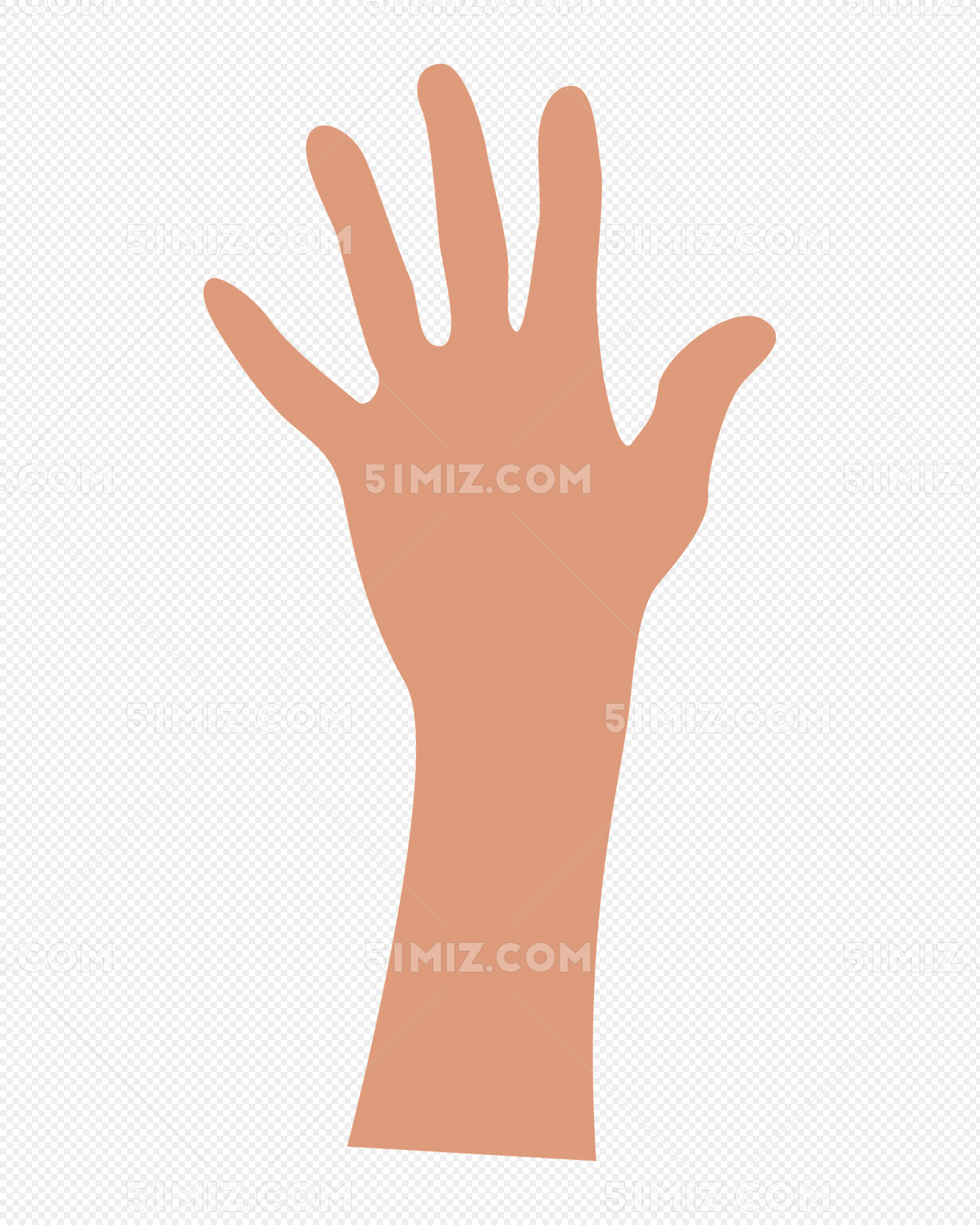 五根手指插畫 張開的手掌 創意手勢插畫 一隻手, 創意手勢插畫, 立體逼真的手, 張開的手掌素材圖案，PSD和PNG圖片免費下載