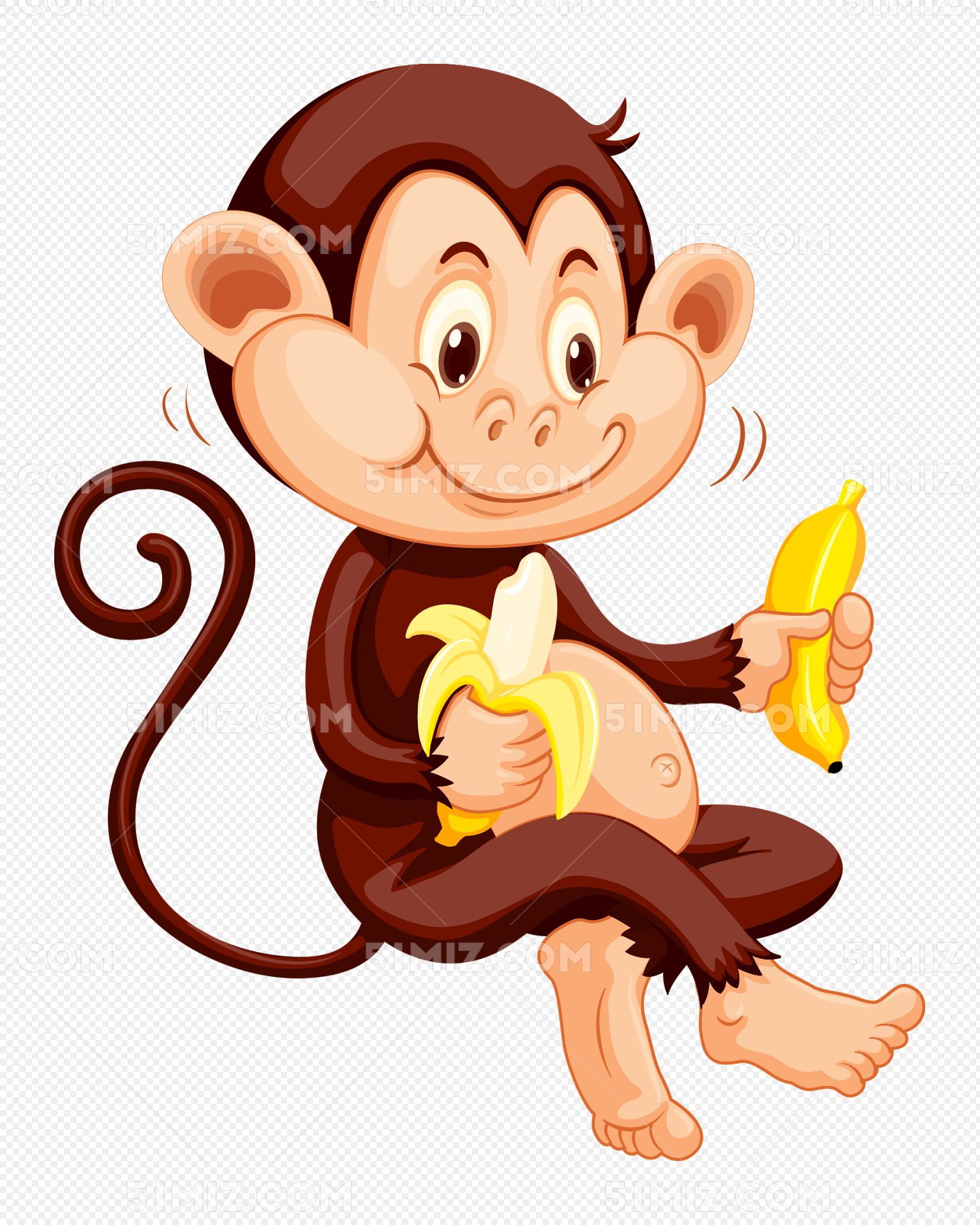 卡通可爱小猴子原始版设计图__动漫人物_动漫动画_设计图库_昵图网nipic.com