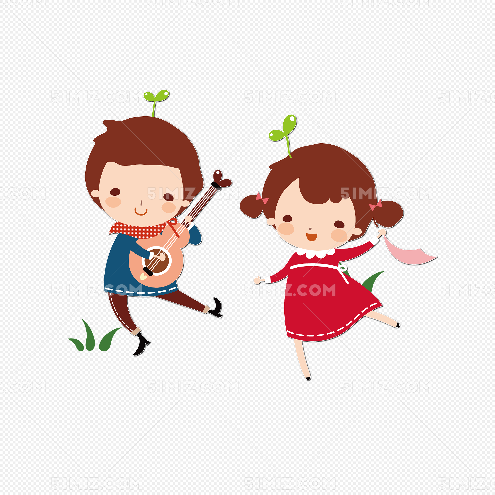 卡通儿童唱歌跳舞素材设计图__儿童幼儿_人物图库_设计图库_昵图网nipic.com