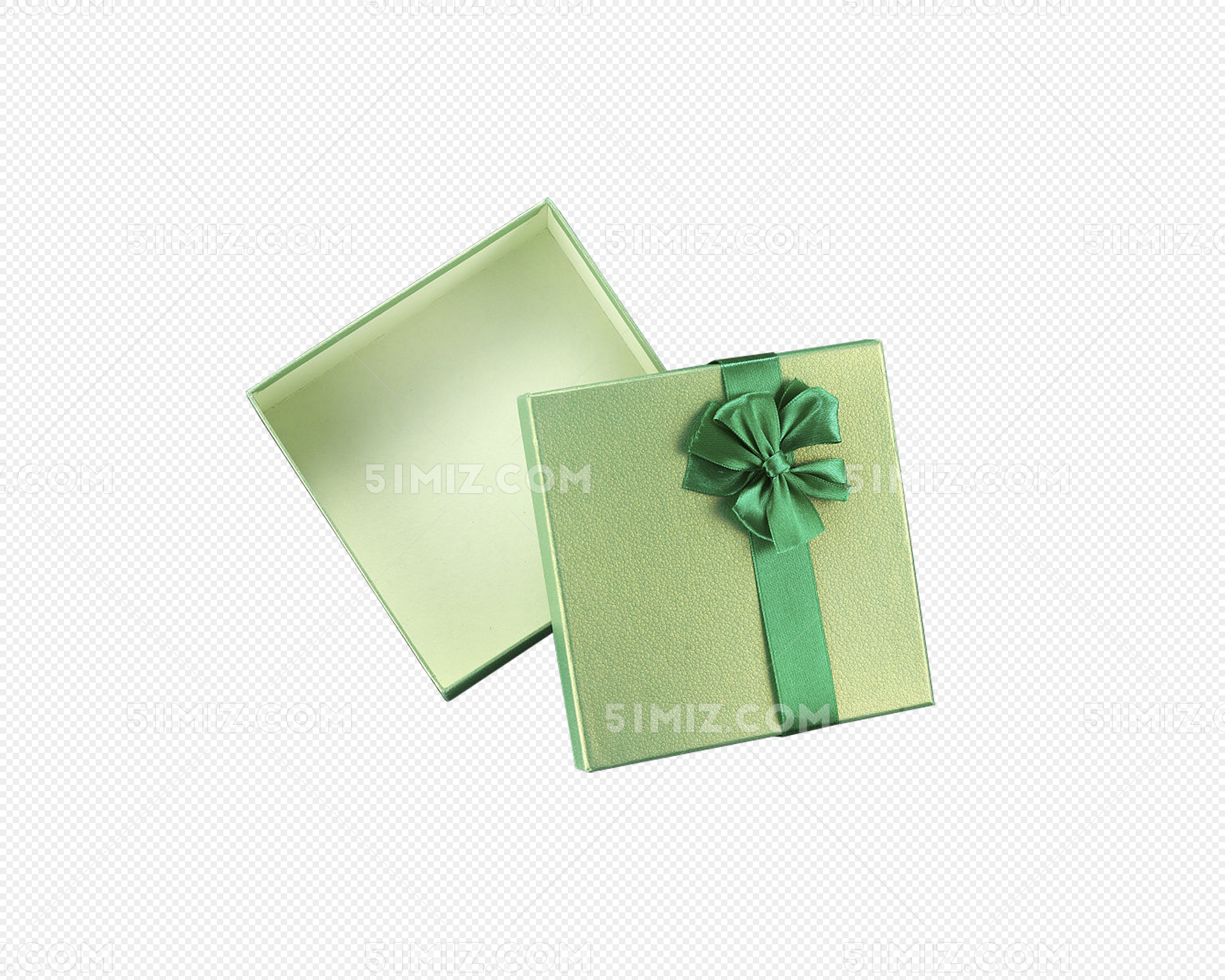 綠色禮品盒 帶有可愛卡通風格的絲帶插圖, 禮物, 當下, 盒子PNG去背圖片素材免費下載，免摳圖設計圖案下載 - Pngtree