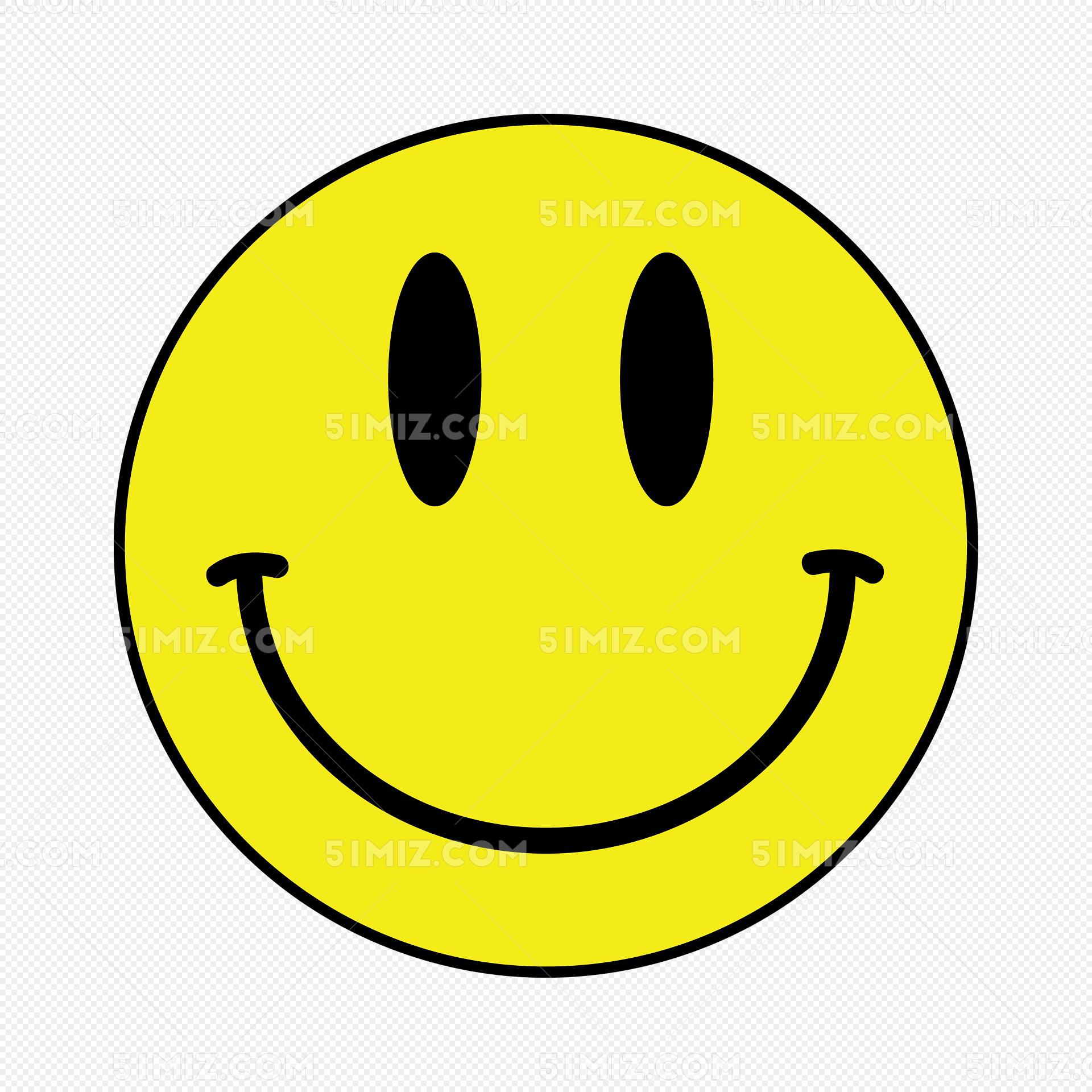 黄色可爱笑脸表情图片素材免费下载 - 觅知网