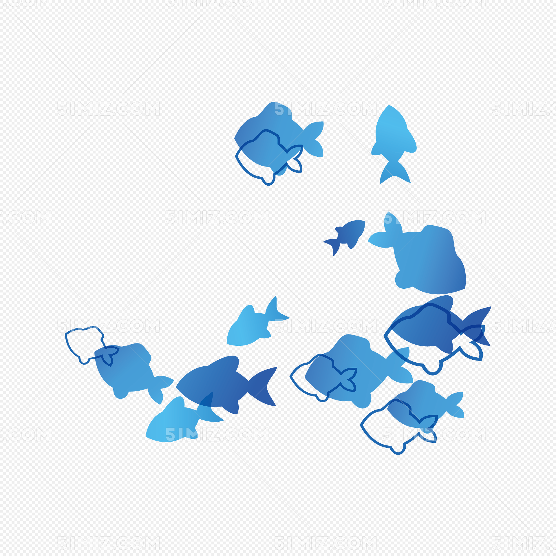 热带小鱼简笔画画法图片步骤（儿童卧室绘画） - 有点网 - 好手艺