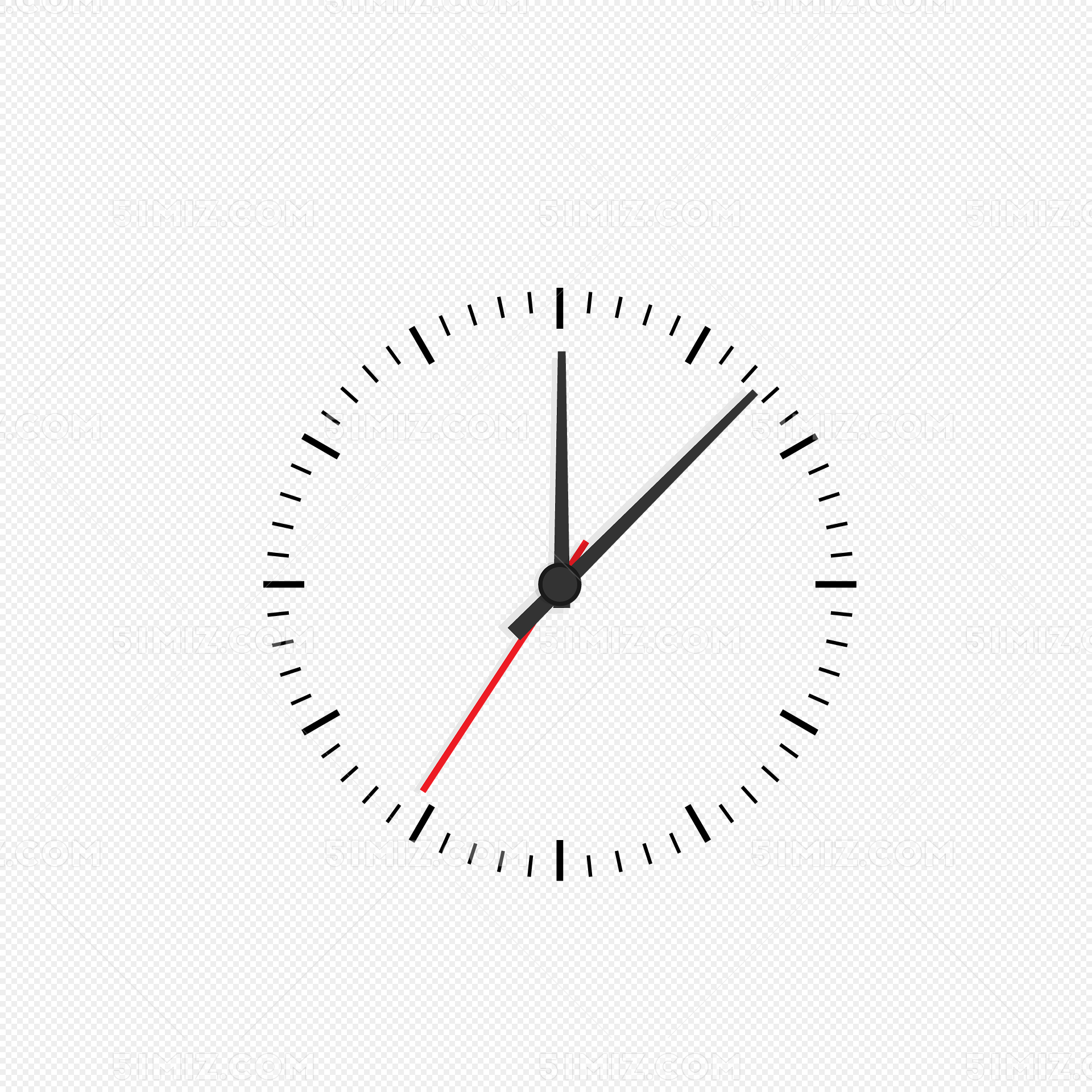 Black And White Classic Dial Clock, Clock Clipart, Minimalist Style PNG Transparent Clipart ...