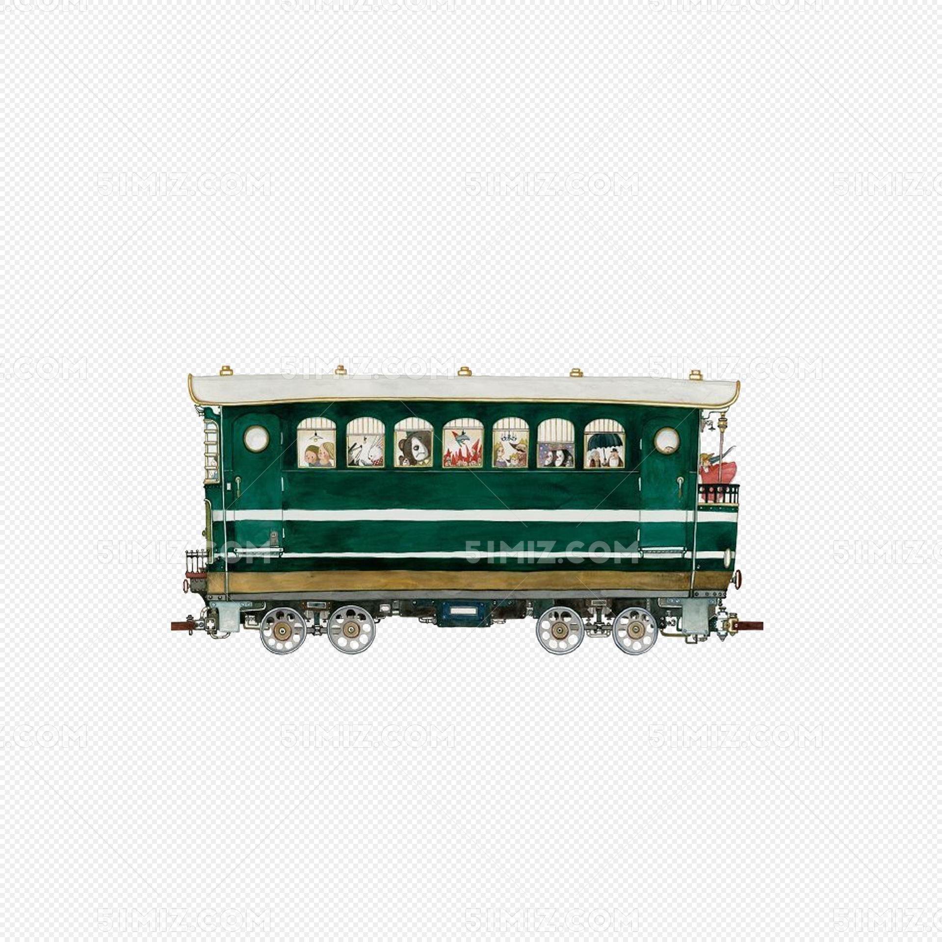 高清卡通手绘小火车玩具免抠P图片素材-编号29442418-图行天下