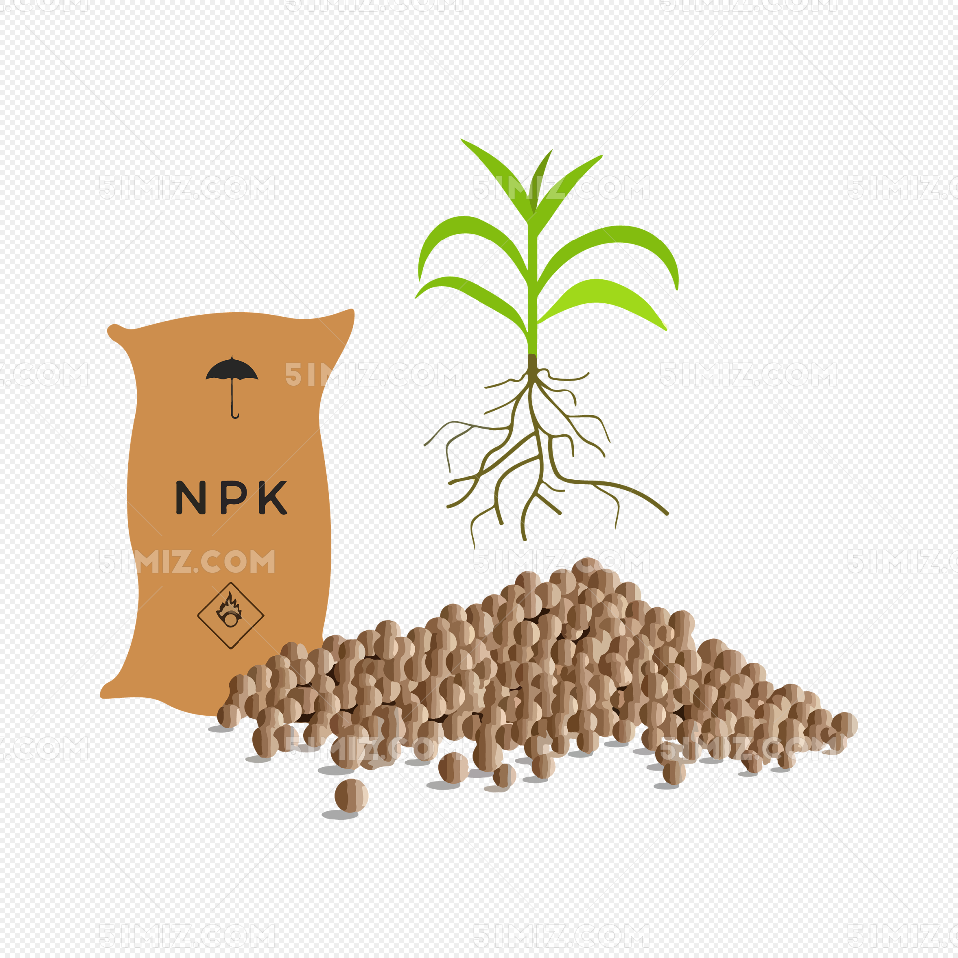 รูปCartoon Plant Fertilizer Illustration Cartoon Fertilizer Granules ...