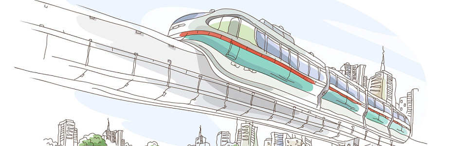 广州高铁手绘图片