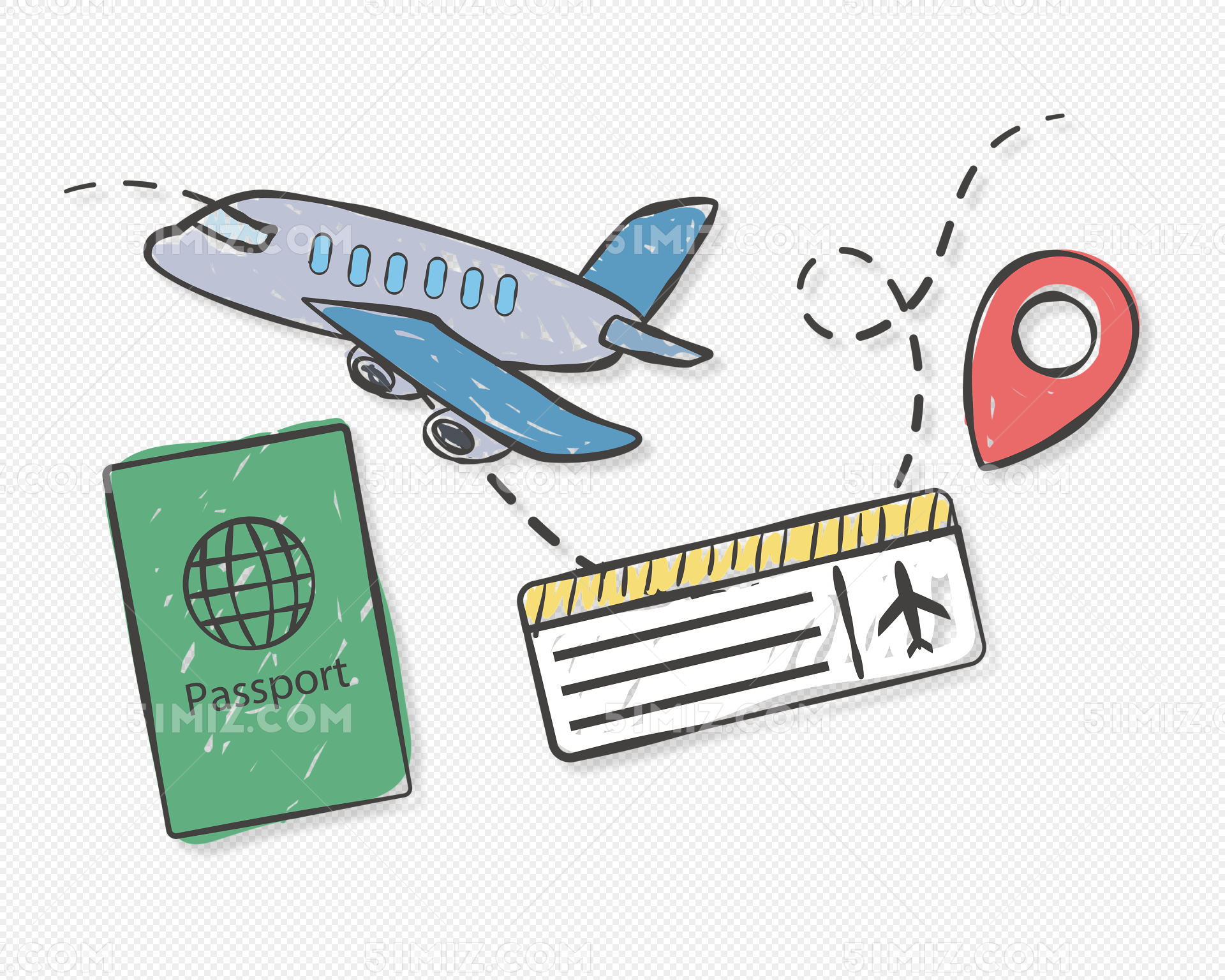 乘客拿着护照和机票-蓝牛仔影像-中国原创广告影像素材