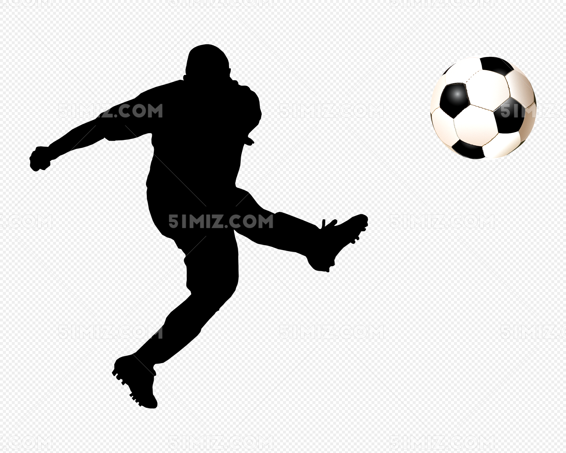 踢足球的人高清摄影大图-千库网