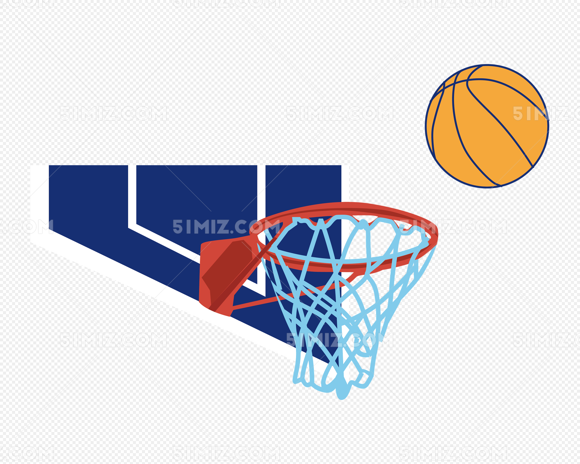 篮球运动卡通篮筐图片素材免费下载 - 觅知网