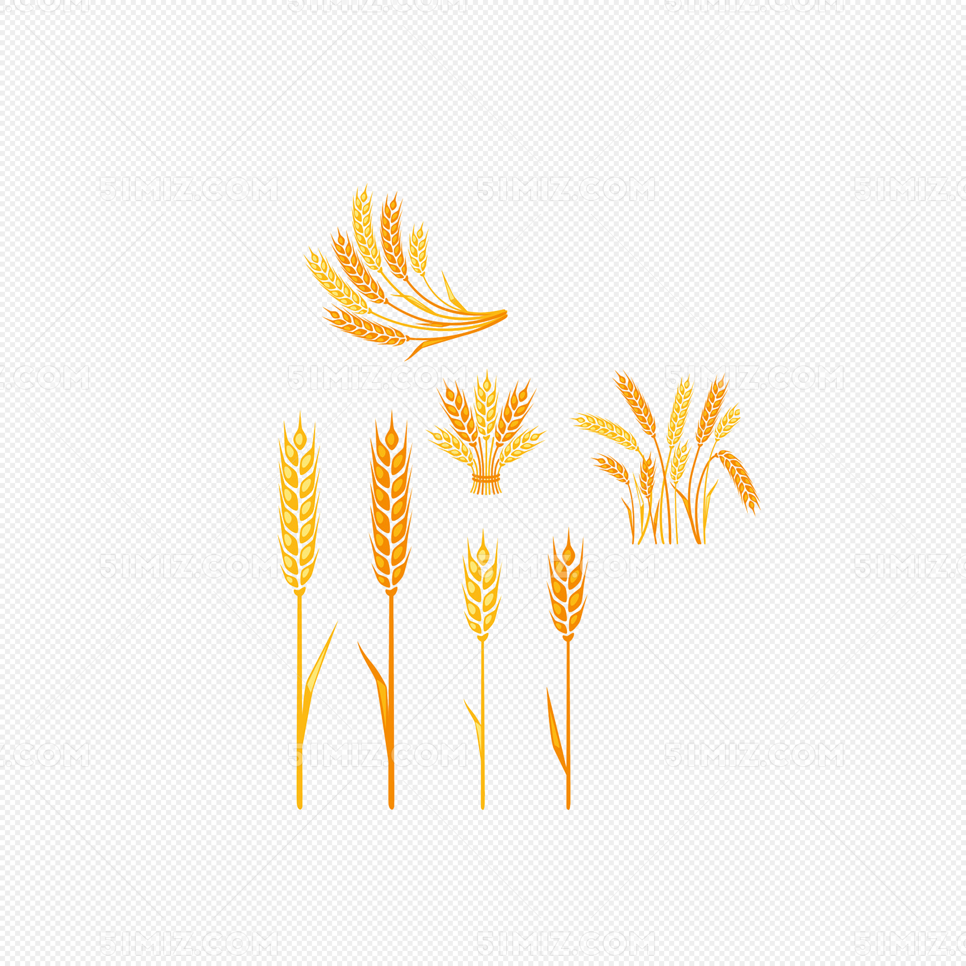 卡通小麦麦穗图片素材免费下载 - 觅知网