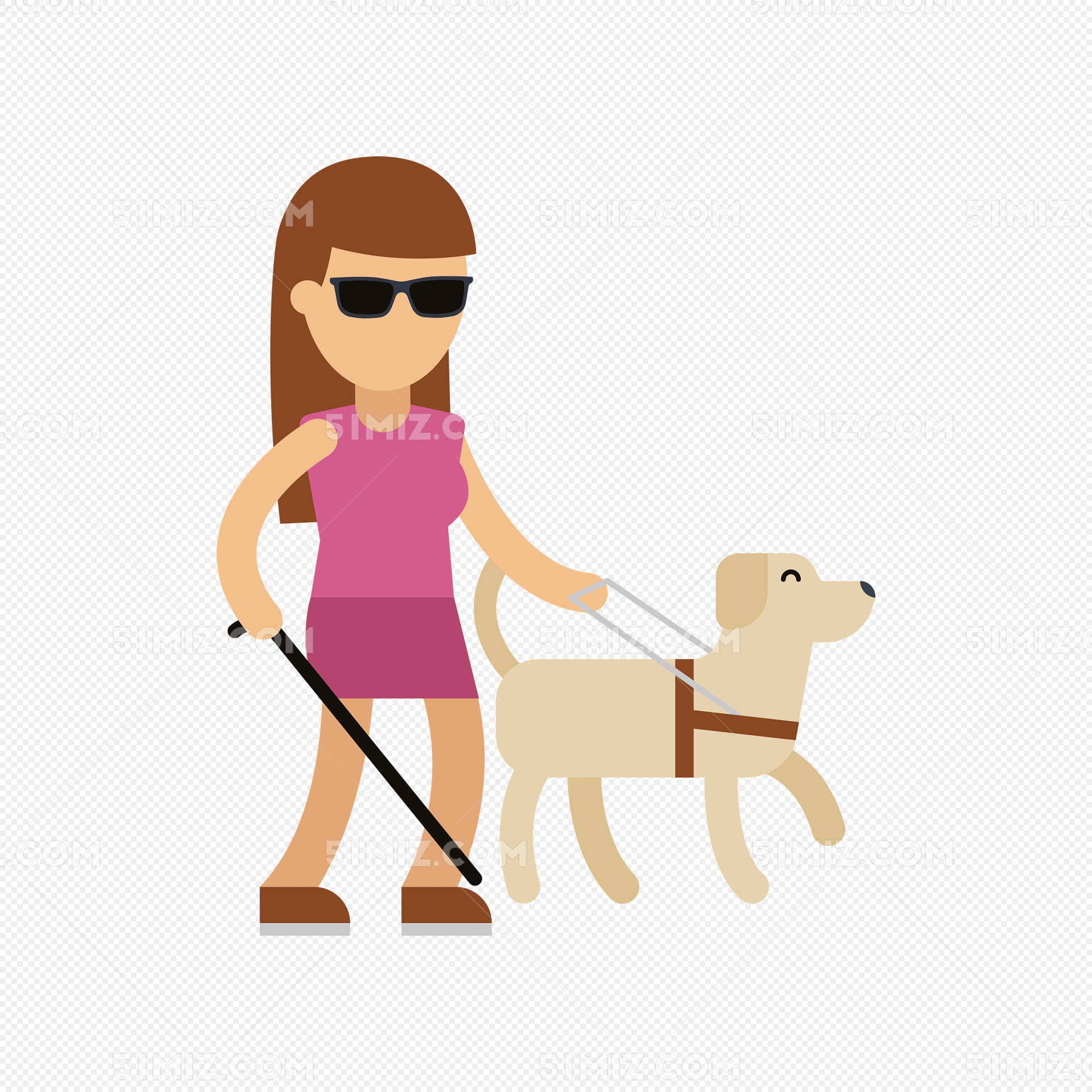 女人牵着狗狗散步，女人牵着狗吉祥物插画图片素材_ID:378804828-Veer图库