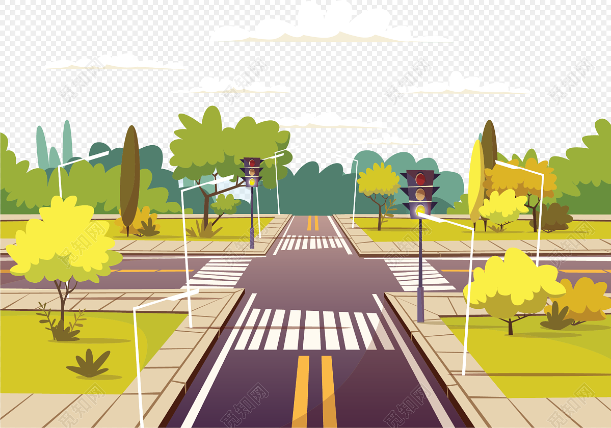 矢量手繪卡通馬路, 卡通公路, 城市公路, 汽車公路向量圖案素材免費下載，PNG，EPS和AI素材下載 - Pngtree