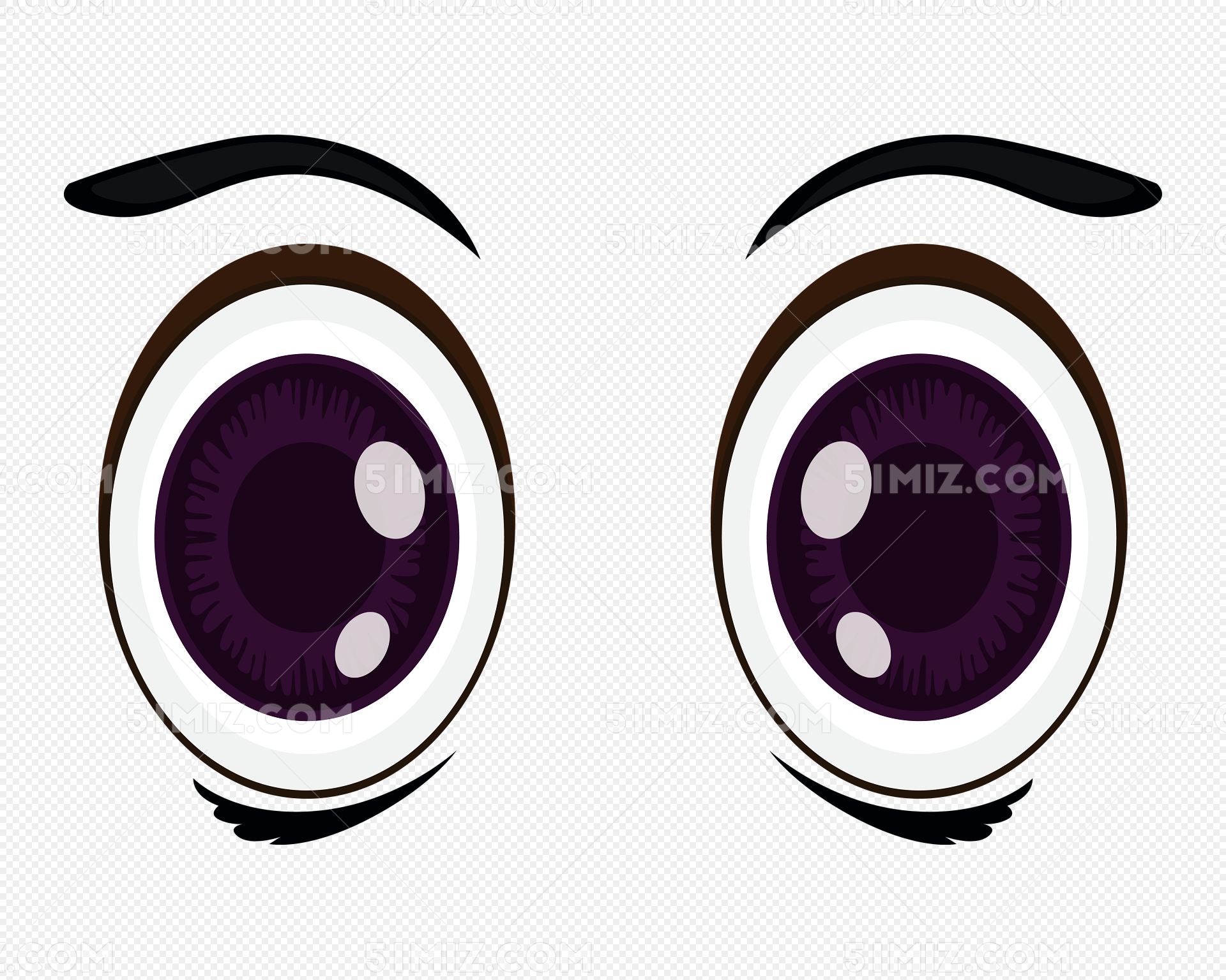 Big Eyes Clipart Vector, Cute Big Eyes Girl Cartoon Png Material, Cute ...