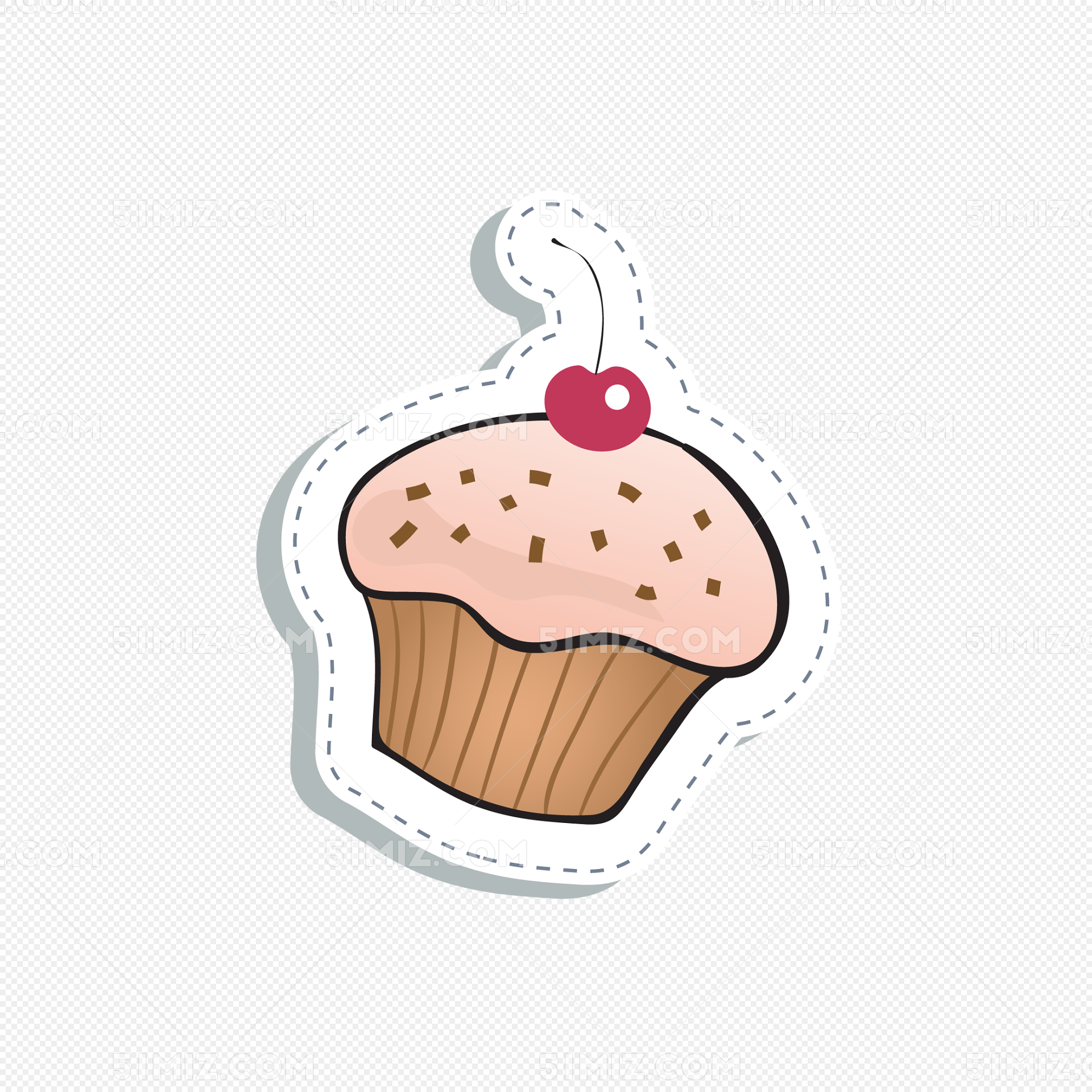 简洁手绘蛋糕LOGO图片素材免费下载 - 觅知网