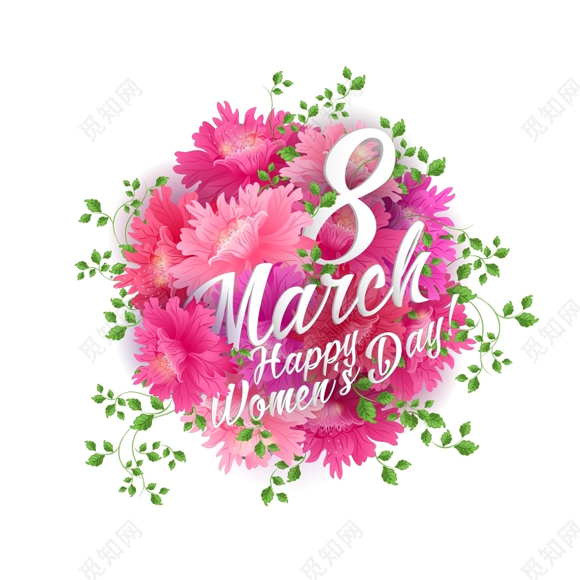 鲜花边框花朵花束3月8日妇女节花卉素材免费下载 觅知网