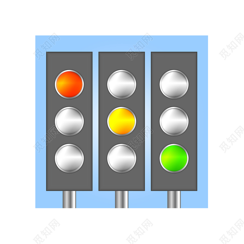 交通信号标志红黄绿图片素材免费下载 觅知网