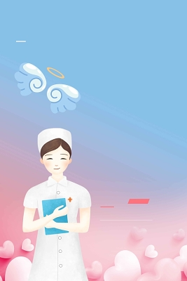 蓝色翅膀爱心人物512国际护士节白衣天使海报背景