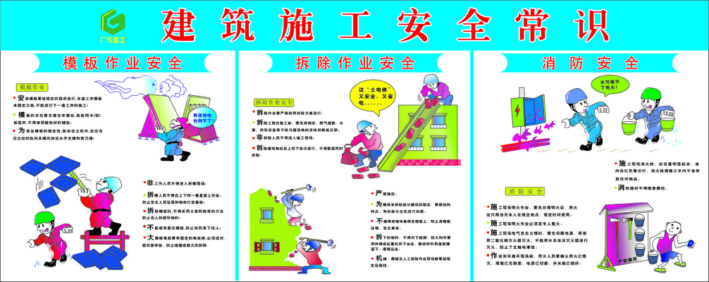 工地安全警示牌建筑施工安全常识