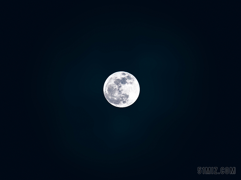 黑白自然经典黑夜中一轮圆月自然夜空月背景图片免费下载 觅知网
