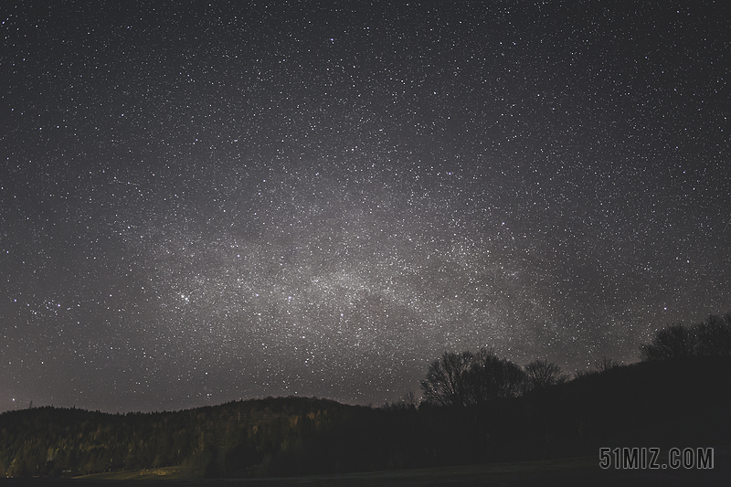 黑色神秘魅力夜空中繁星闪烁星空自然夜晚背景图片免费下载 觅知网