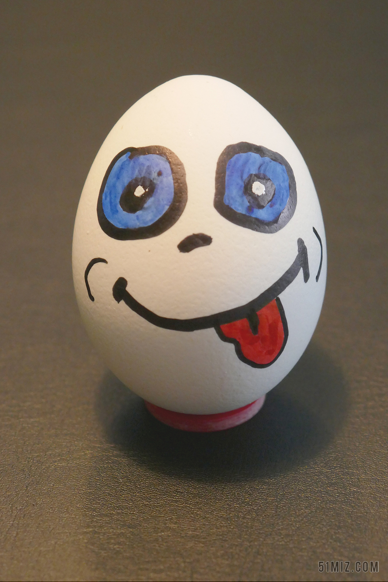 艺术卡通微笑的鸡蛋绘画背景图片