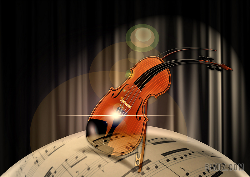 音乐清新演奏小提琴背景图片
