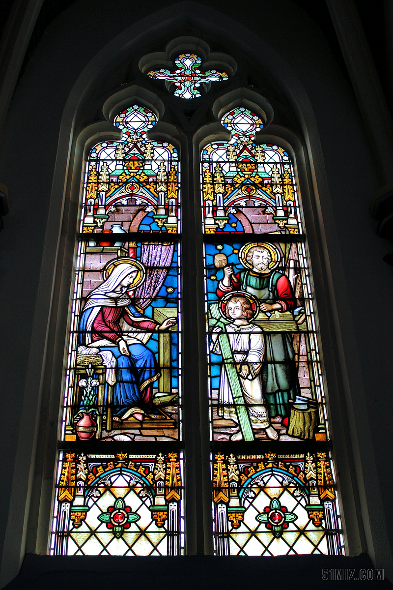 基督教堂窗户图片