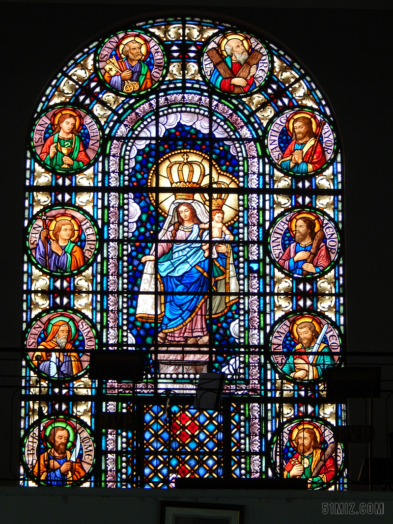 西方教堂玻璃画图片