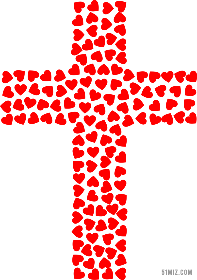 基督教十字架红色图片