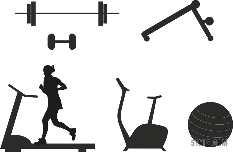 黑色设计简约黑色运动健身图标背景图片免费下载 觅知网