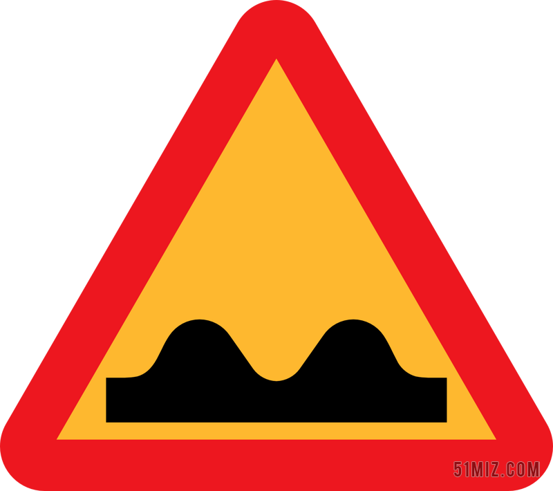 路面低洼的指示标志图片