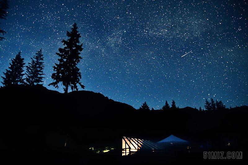 黑色旅游自然小屋星星农村背景图片