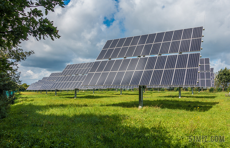 光伏發電系統現代科技研究成果廣告宣傳背景圖片