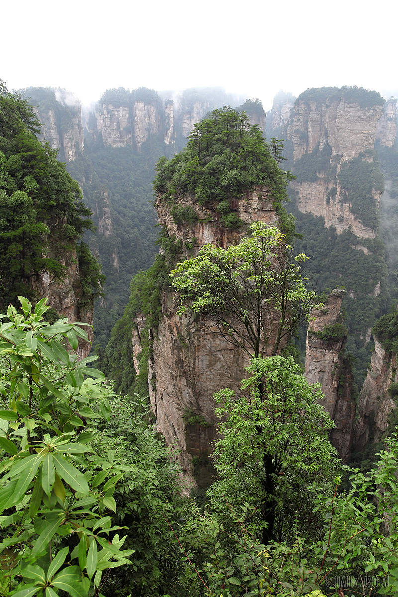 张家界 武陵源 石英砂岩峰林地貌 南天一柱 哈利路亚山